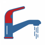 tap with flowing water icon